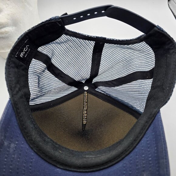 Rvca Rodeo Team Boys Fit Trucker Hat Blue Snapback Adjustable Casual Outdoors - Picture 7 of 9